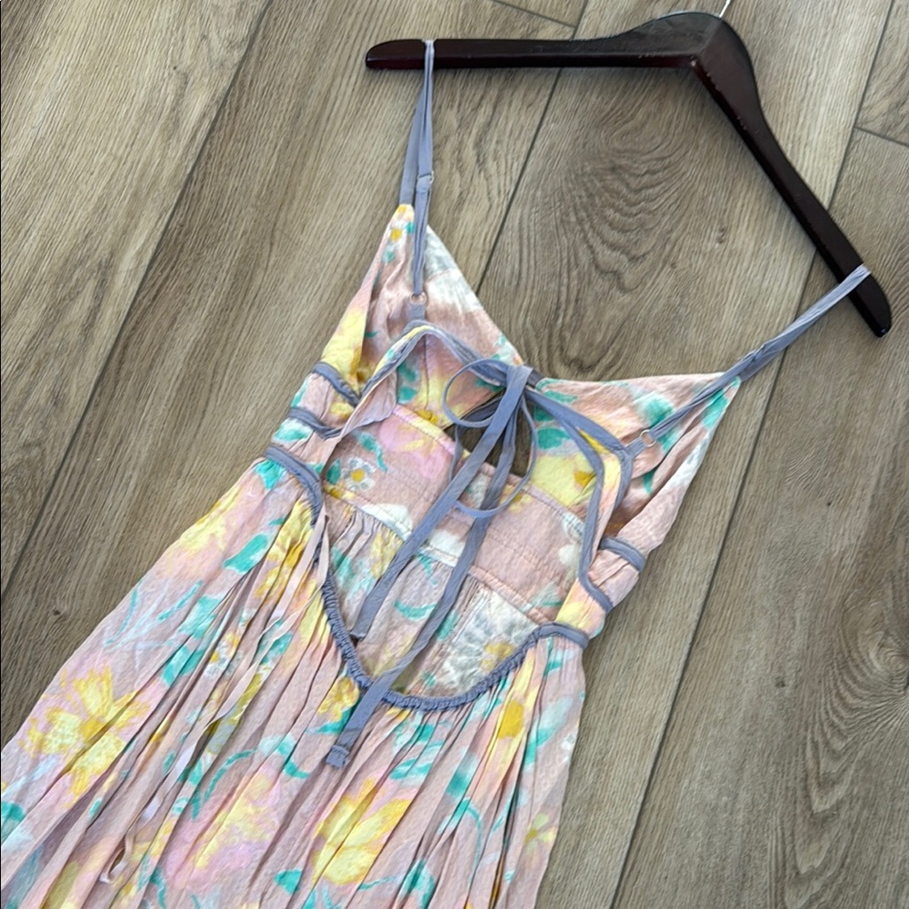 Free People Wisteria Maxi Floral Pastel Maxi Dress - Small - Picture 10 of 11